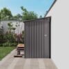 4x9 FT Lean to Shed with Windows,Outdoor Storage Shed Tool House with Sloping Roof with 2 Vents and 1 Side Open Door
