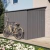 4x9 FT Lean to Shed with Windows,Outdoor Storage Shed Tool House with Sloping Roof with 2 Vents and 1 Side Open Door